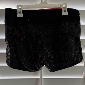 lululemon athletica Black Patterned Athletic Shorts